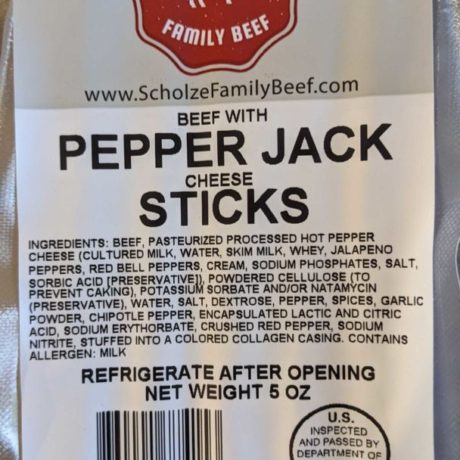 Pepper Jack Beef Snack Sticks